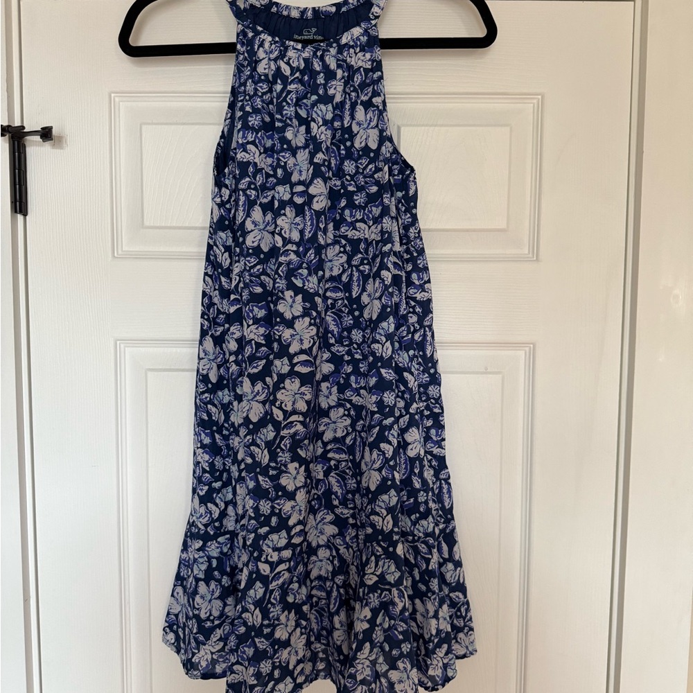 Vineyard Vines Blue and White Floral Dress